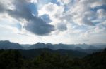 Cloudy Sky View Point At Monk Crubasai Stock Photo