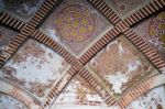 View Of A Ceiling In The Alcazaba Fort And Palace In Malaga Stock Photo