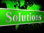 Solution Solutions Shows Succeed Success And Advertisement Stock Photo