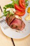 Beef Filet Mignon Grilled With Vegetables Stock Photo