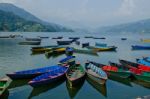 Rowboat At Phewa Lake,pokhara,nepal Stock Photo