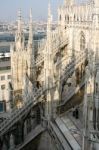 Milan, Italy/europe - February 23 : Detail Of The Skyline Of The Stock Photo