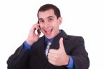 Businessman Thumbs Up Stock Photo