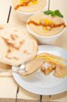 Hummus With Pita Bread Stock Photo