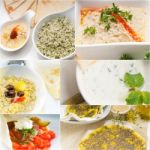 Arab Middle Eastern Food Collage Stock Photo