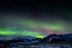 Northern Lights Southern Iceland Stock Photo