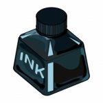 Isolated Ink Bottle Cartoon -  Illustration Stock Photo