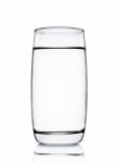 Cool Water With Glass Isolated On The White Background Stock Photo