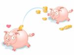 Piggy Bank And US Dollar Stock Photo