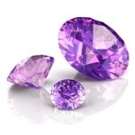 Amethyst On White Background Stock Photo