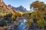 Late Afternoon Virgin River Valley Stock Photo