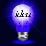 Ideas Lightbulb Shows Thoughts Creativity And Invention Stock Photo