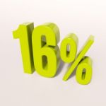 Percentage Sign, 16 Percent Stock Photo