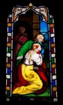 Religious Stained Glass Window Stock Photo