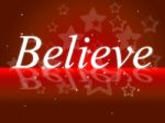 Belief Shows Believe In Yourself And Hope Stock Photo