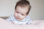 Cute Newborn Baby Stock Photo