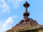 Tunbridge Wells, Kent/uk - January 5 : Statue Decorating A Bridg Stock Photo