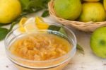 Sweet Lemon Jam From The Organic Garden Stock Photo