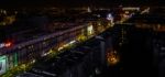 Night-time View Over The Skyline In Warsaw Stock Photo