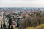 View Of Bergamo From Citta Alta Stock Photo