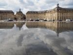 Miroir D'eau At Place De La Bourse In Bordeaux Stock Photo