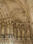 View Of The Entrance Archway To The Basilica  St Seurin In Borde Stock Photo