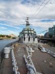 Anchor Chains On The Deck Of Hms Belfast Stock Photo