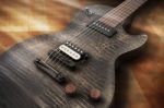 Black Electric Guitar Stock Photo