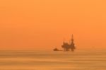 Offshore Jack Up Rig Stock Photo