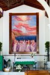 Interior Of The Church Of The Holy Sprit In Los Gigantes Tenerif Stock Photo