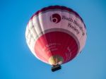 Hot Air Balloon Flying Over Bath Stock Photo