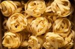 Fettuccine Pasta Italian Food Still Life Close Up Macro Stock Photo