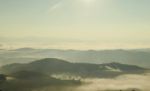 Landscape Of Mountain With The Clouds And Fog Stock Photo