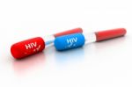 Hiv  Positive  And Negative Stock Photo