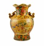 Chine Vase Gold Stock Photo