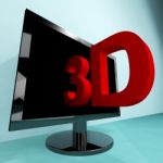 Three Dimensional Television Stock Photo