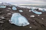 View Of Jokulsarlon Beach Stock Photo