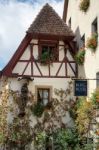 Burg Hotel In Rothenburg Stock Photo