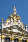 Ornate Buildings Of Grand Place, Brussels Stock Photo