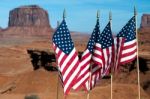 Monument Valley, Utah/usa - November 10 : Stars And Stripes In M Stock Photo