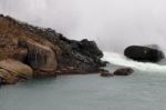 Rocks Under The Niagara Falls Stock Photo