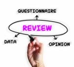 Review Diagram Displays Data Questionnaire Or Opinion Stock Photo