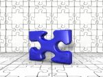 Blue Puzzle Stock Photo