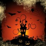 Haunted House Indicates Trick Or Treat And Autumn Stock Photo