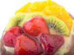 Jelly Cake With Fruits Stock Photo