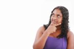 Portrait Of Teenage Girl Smiling And Looking Away Stock Photo