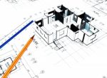 Home Plot Plan Stock Photo