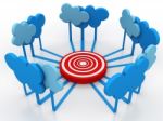 Cloud Target Network Stock Photo