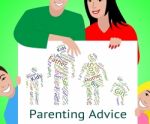 Parenting Advice Means Mother And Child And Tips Stock Photo