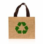 Shopping Bag Made Out Of Sack Stock Photo